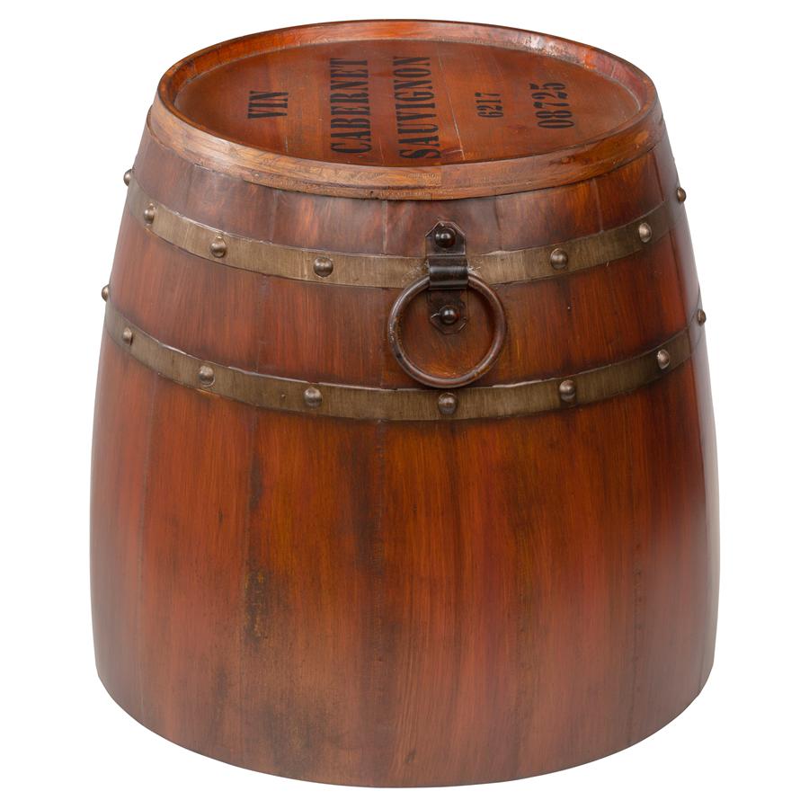 French Wine Barrel Side Table