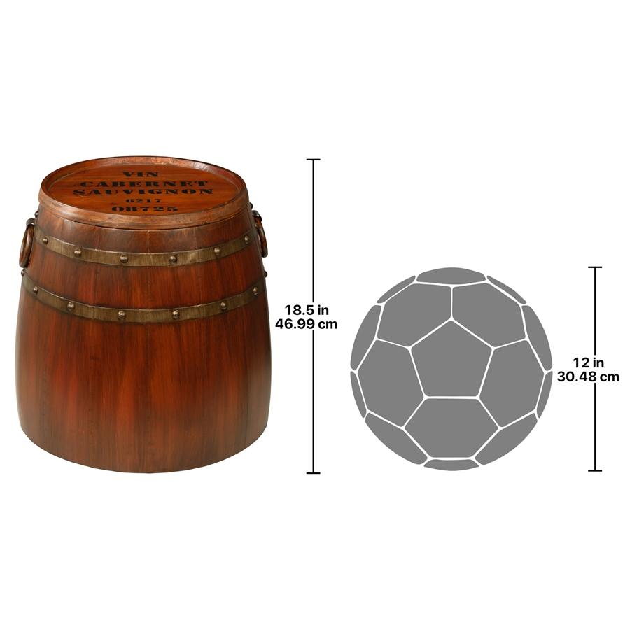 French Wine Barrel Side Table