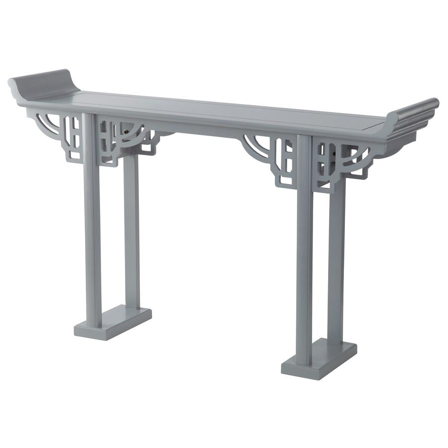 Forbidden City Asian Console Table: Gray