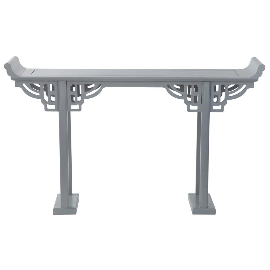 Forbidden City Asian Console Table: Gray