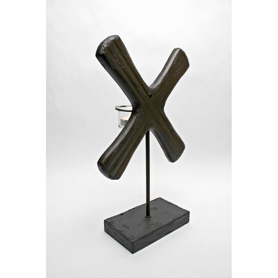 X Form; Candleholder Sculpture: Large