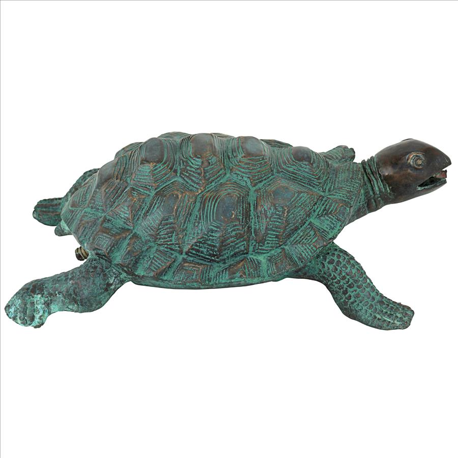 Traipsing Turtle Bronze Garden Statue