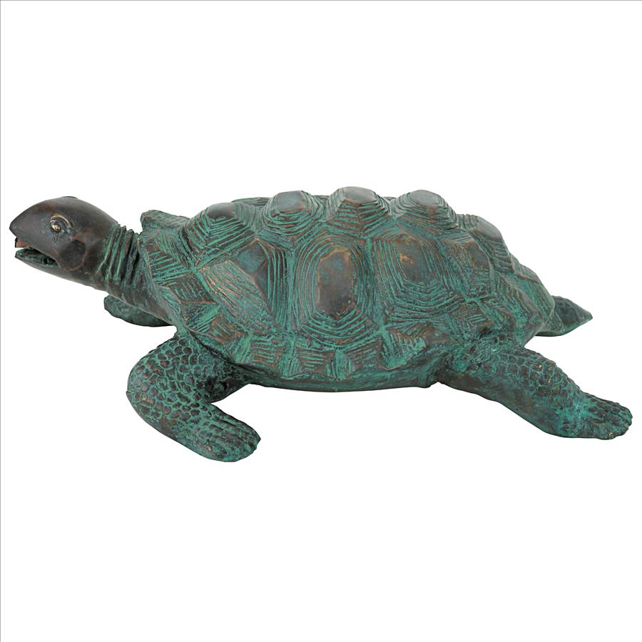 Traipsing Turtle Bronze Garden Statue