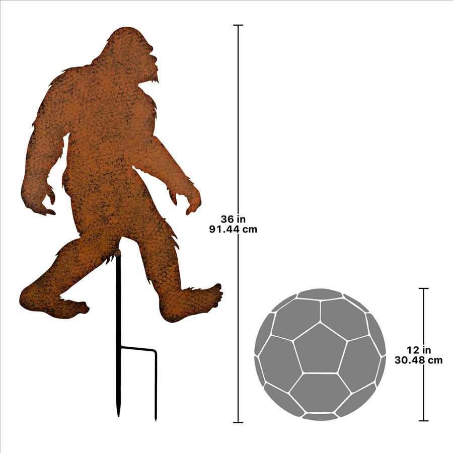 Bigfoot Spotted Metal Silhouette Yeti Garden Stake