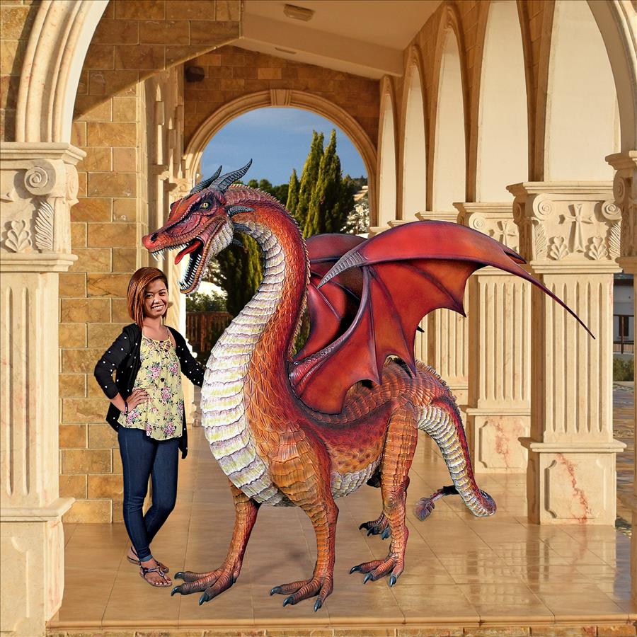 The Red Welsh Dragon Statue: Giant