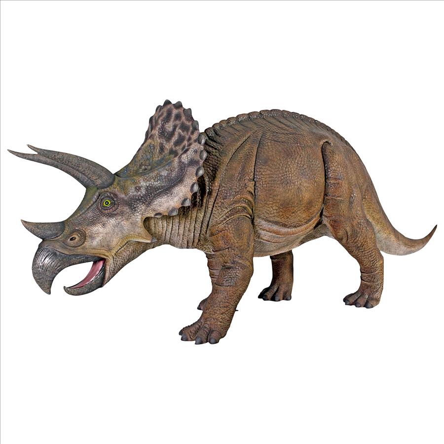 Jurassic-Sized Triceratops Dinosaur Statue