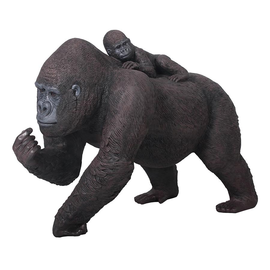 The Lowland Gorillas Mother & Child Great Ape Statue