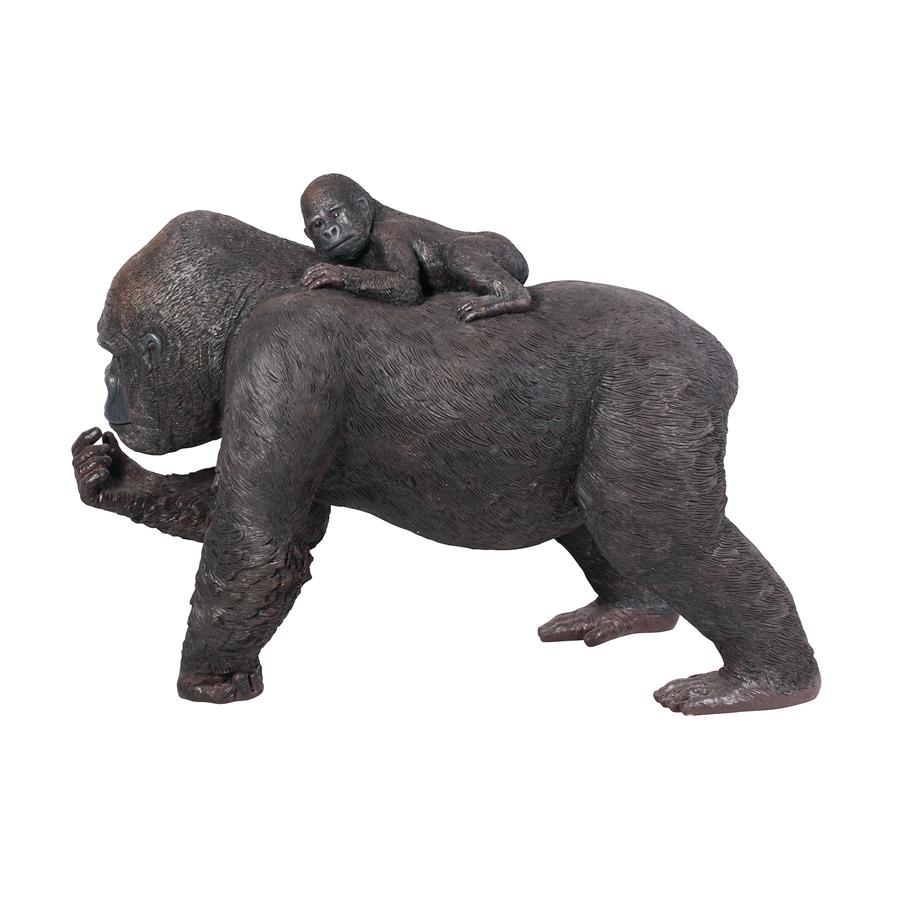 The Lowland Gorillas Mother & Child Great Ape Statue