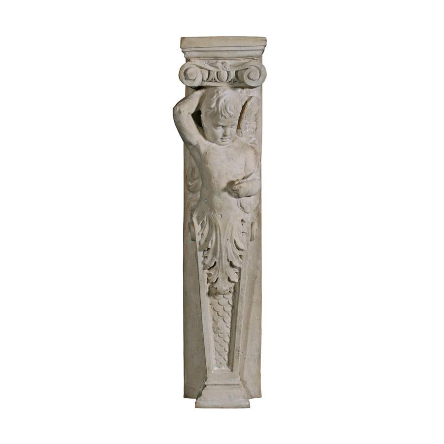 Fontainebleau Winged Cherub Architectural Pilaster: Left