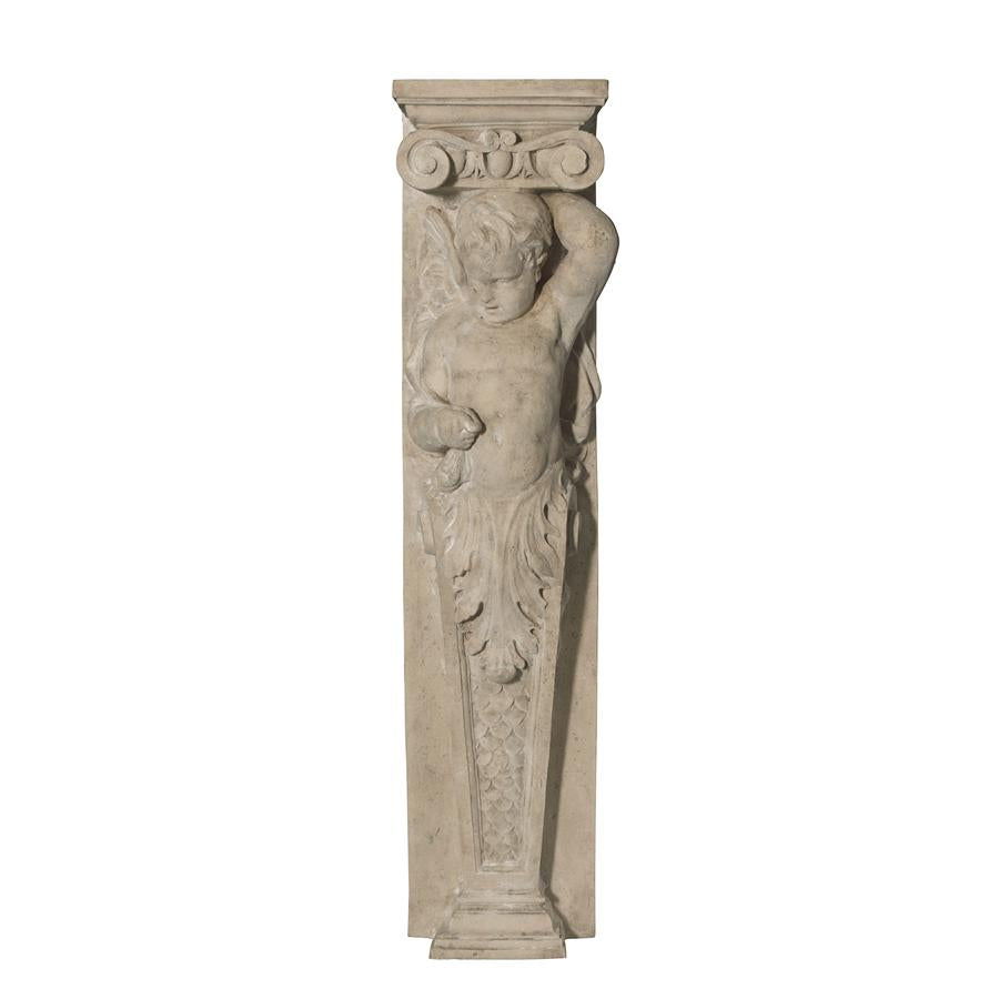 Fontainebleau Winged Cherub Architectural Pilaster: Right