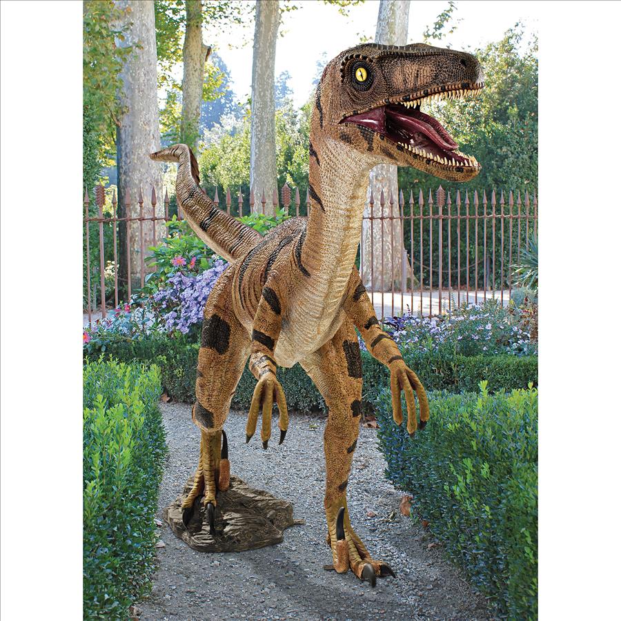 Velociraptor Jurassic-sized Dinosaur Statue