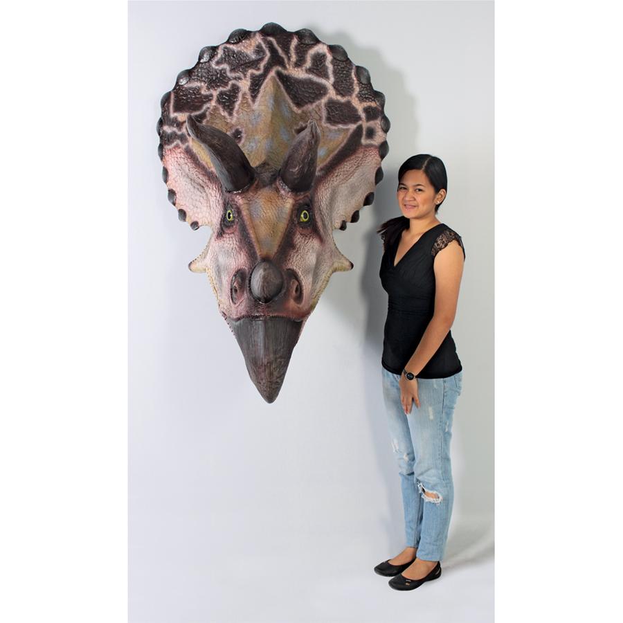 Giant Triceratops Dinosaur Wall Trophy