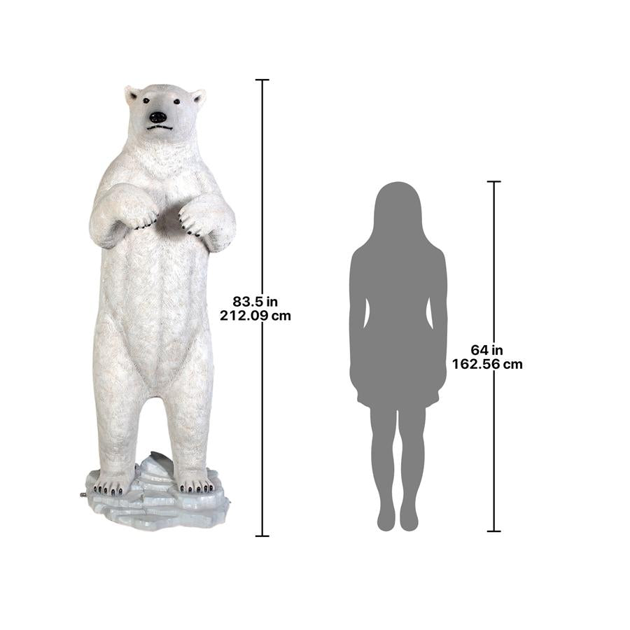 Massive Arctic Polar Bear Garden Statue