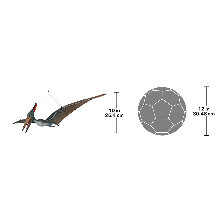 Pteranodon Scaled Dinosaur Hanging Statue