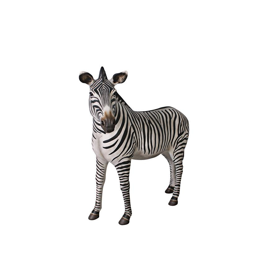 Grand-Scale African Zebra Statue