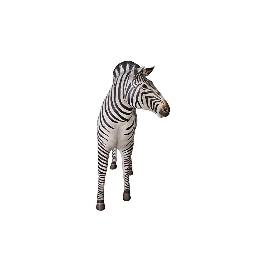 Grand-Scale African Zebra Statue