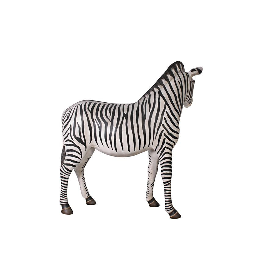 Grand-Scale African Zebra Statue