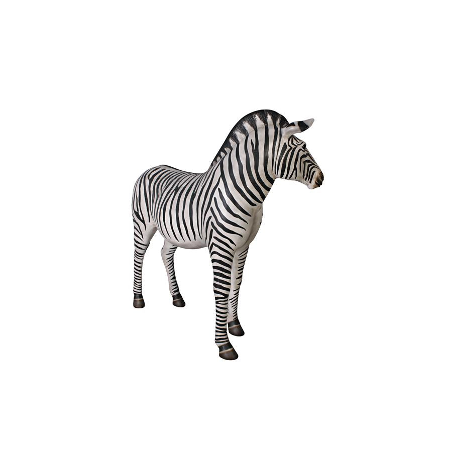 Grand-Scale African Zebra Statue