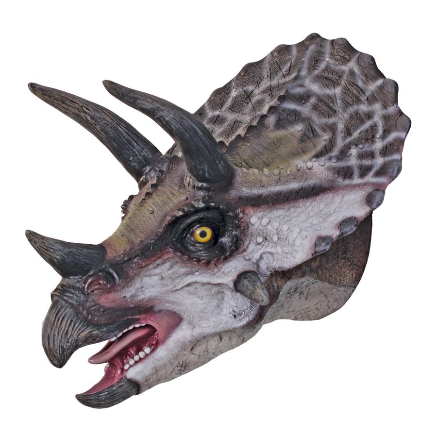 Scaled Triceratops Dinosaur Wall Trophy