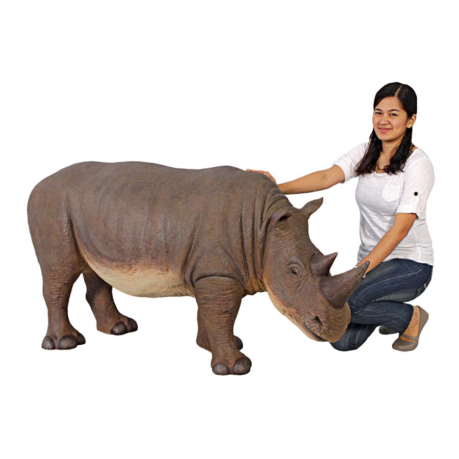 Grand-Scale Rhinoceros Statue