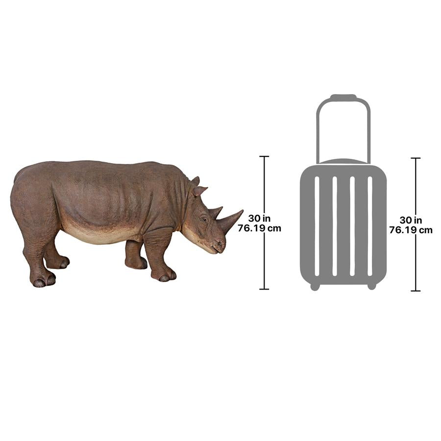 Grand-Scale Rhinoceros Statue