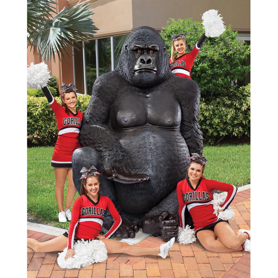Giant Male Silverback Gorilla Photo Op Statue