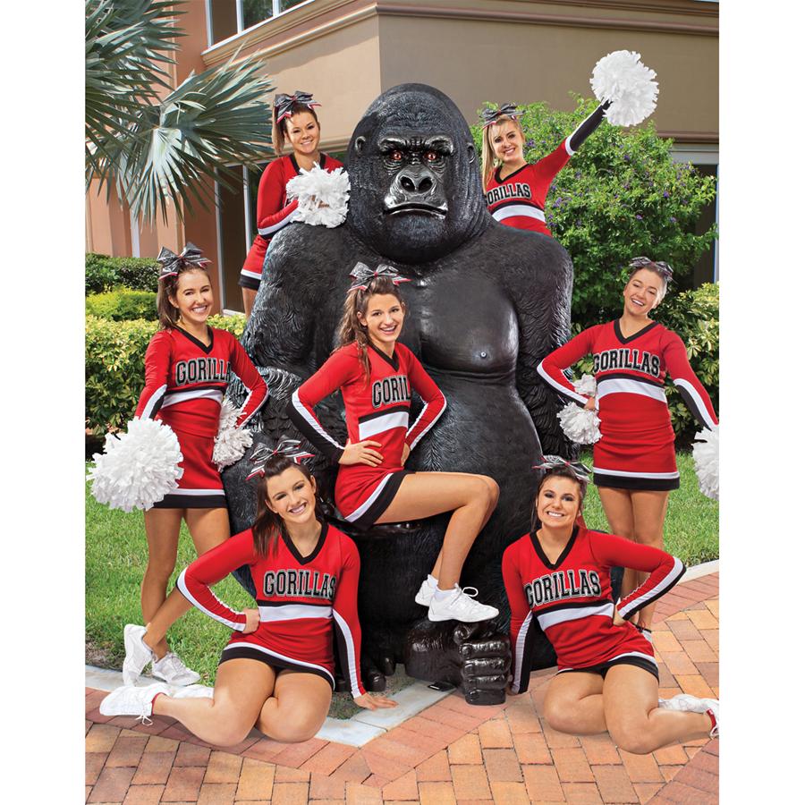 Giant Male Silverback Gorilla Photo Op Statue