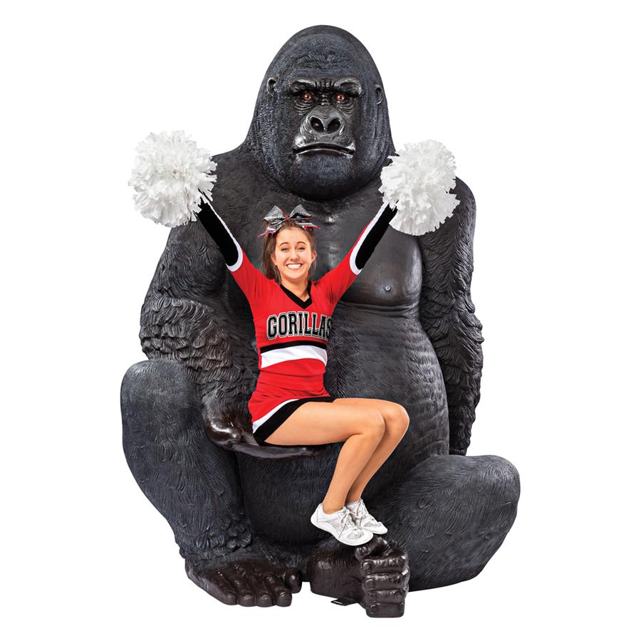 Giant Male Silverback Gorilla Photo Op Statue