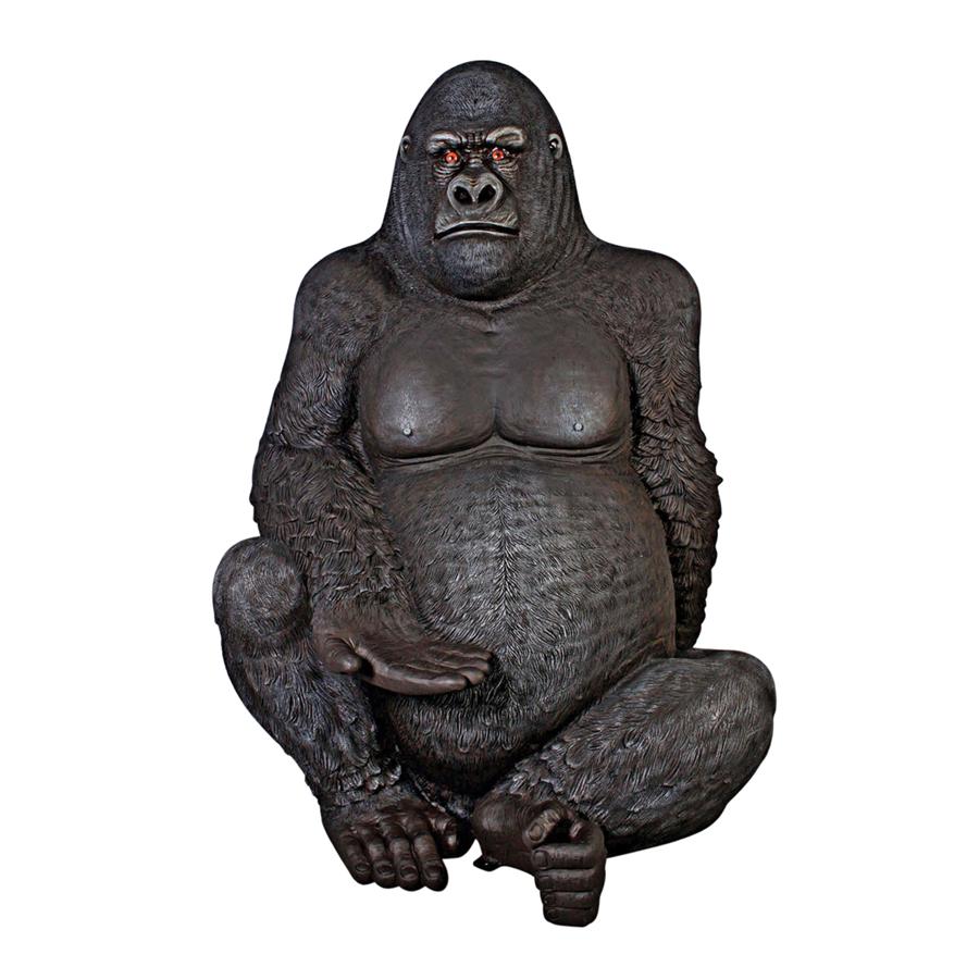 Giant Male Silverback Gorilla Photo Op Statue