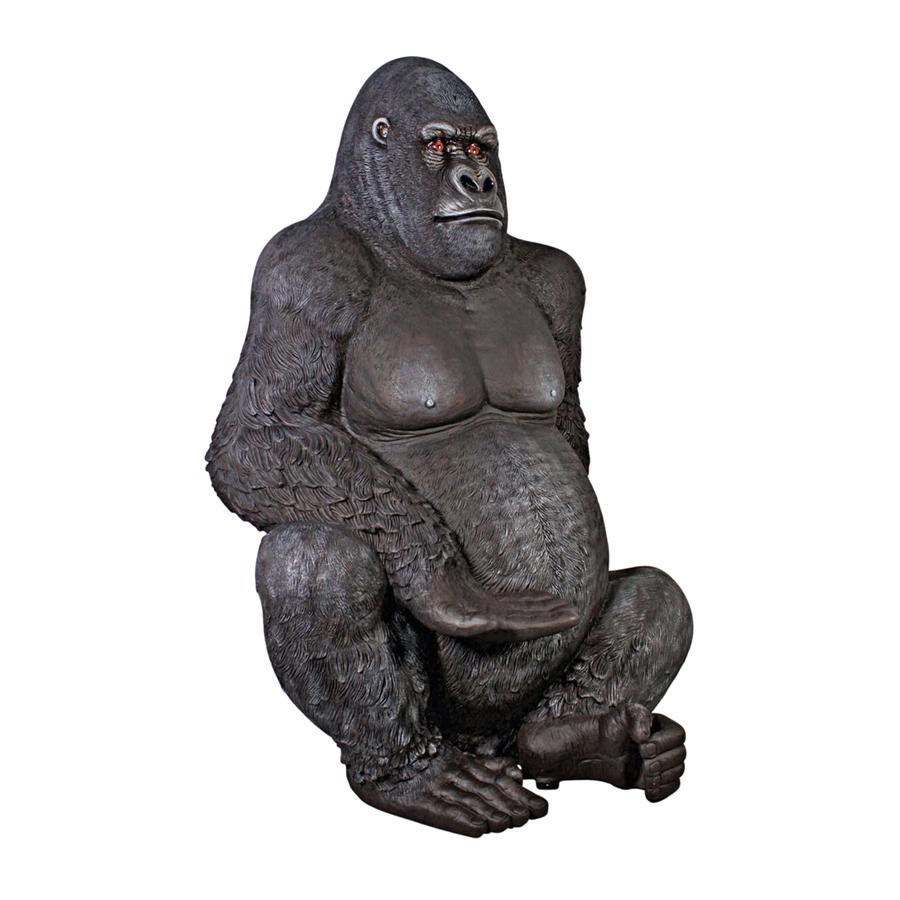 Giant Male Silverback Gorilla Photo Op Statue