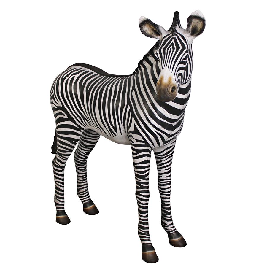 Grand-Scale African Zebra Foal Statue