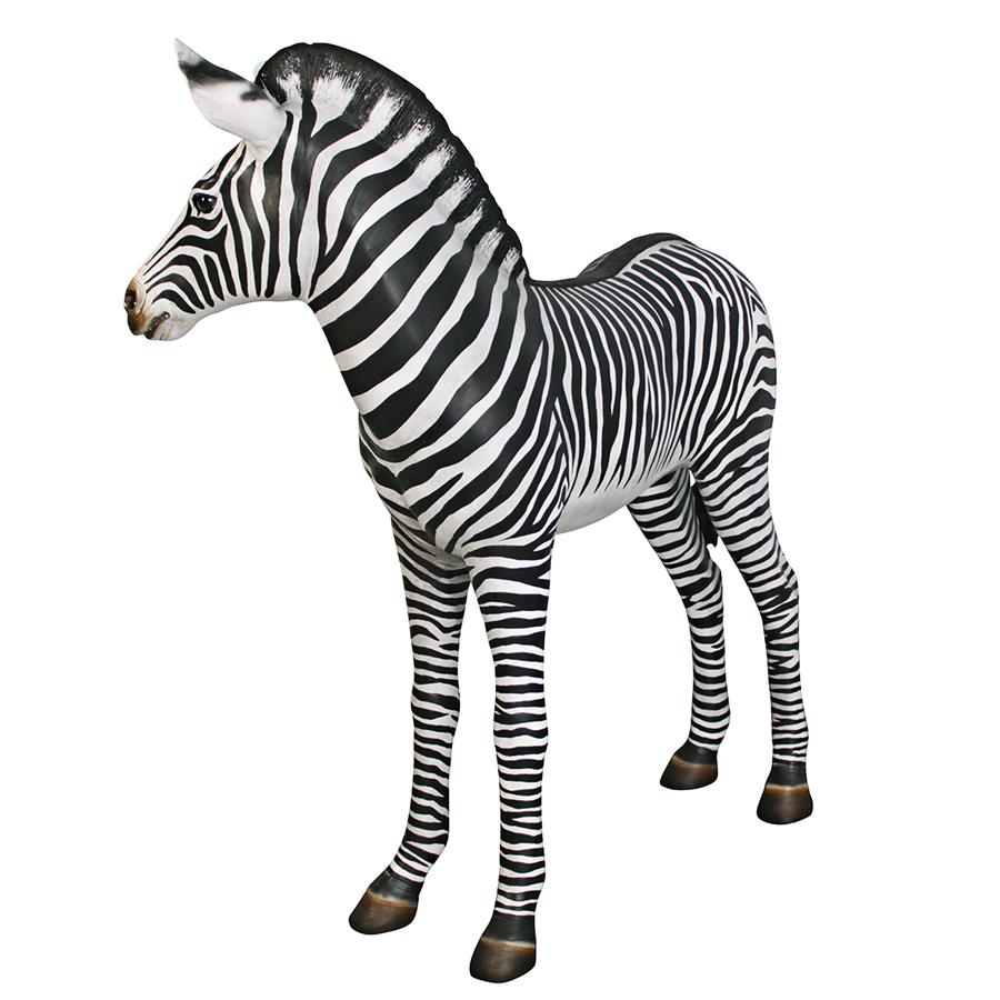 Grand-Scale African Zebra Foal Statue