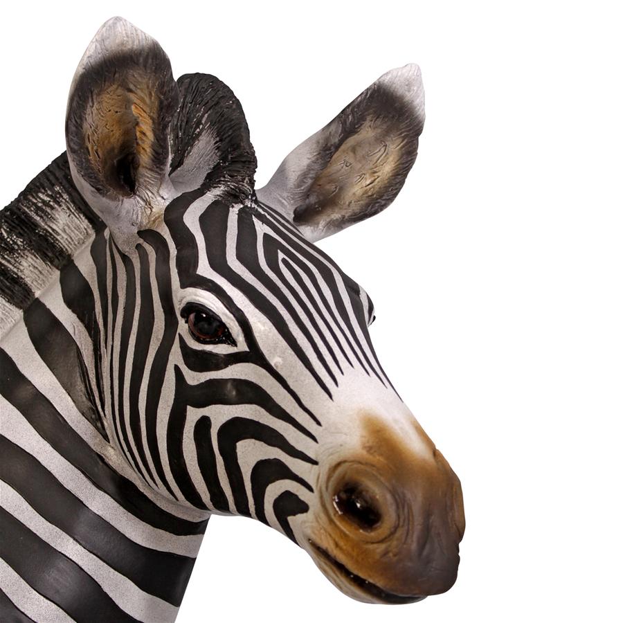 Grand-Scale African Zebra Foal Statue