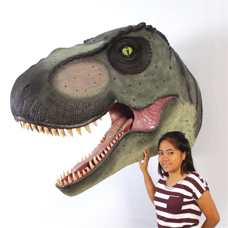 Giant Tyrannosaurus Rex Dinosaur Wall Trophy