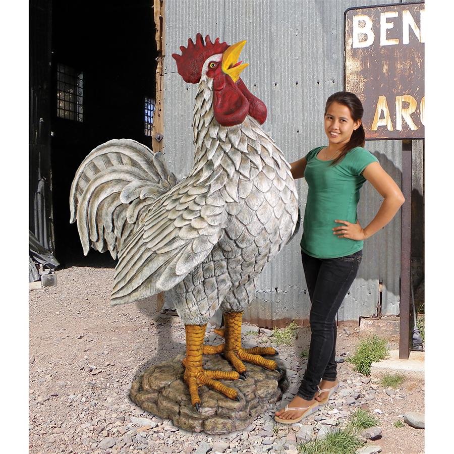 Cock-a-doodle-do, Giant Roadside Rooster Garden Statue