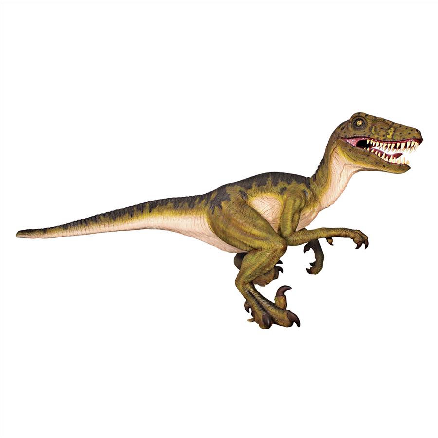 Jurassic-Sized Dromaeosaurus Raptor Dinosaur Statue