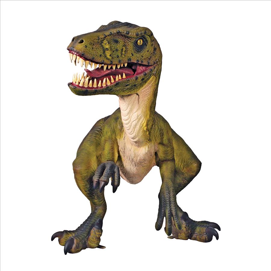 Jurassic-Sized Dromaeosaurus Raptor Dinosaur Statue