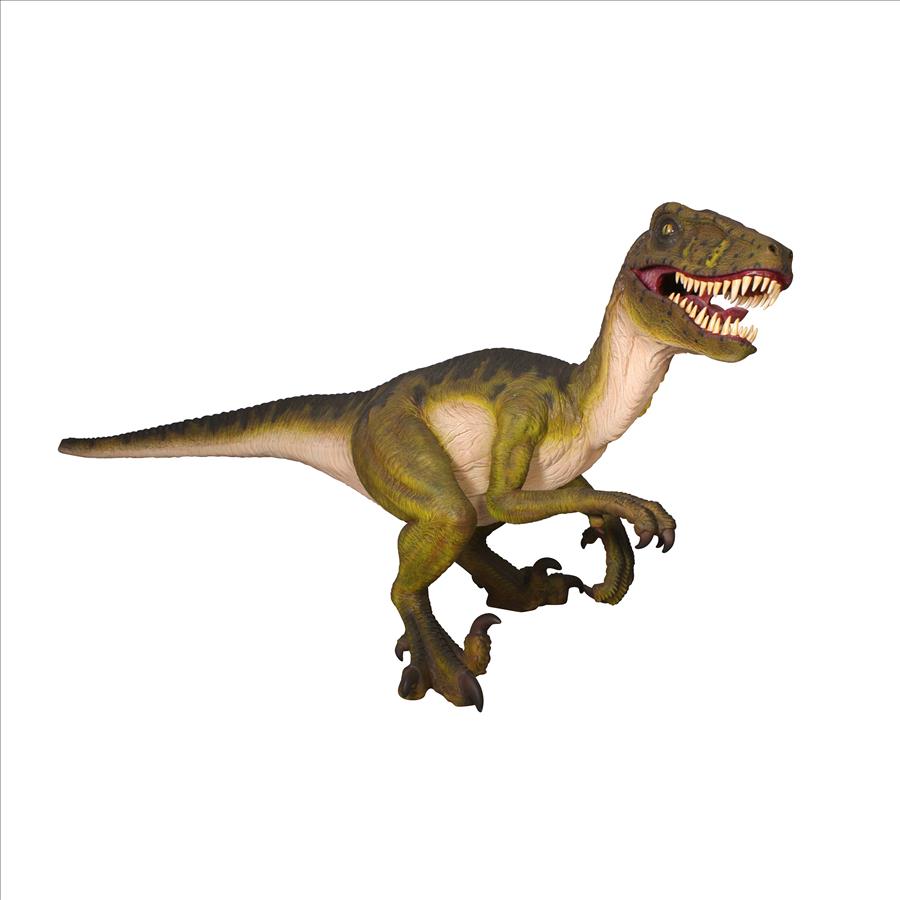 Jurassic-Sized Dromaeosaurus Raptor Dinosaur Statue