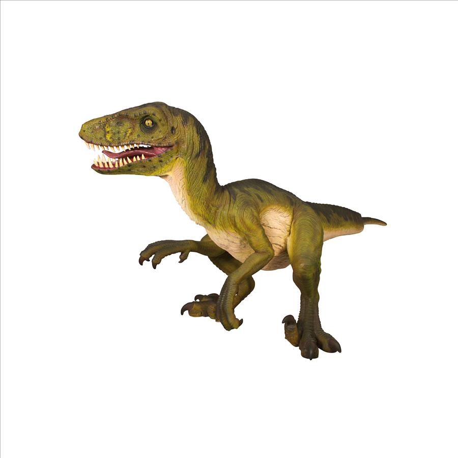 Jurassic-Sized Dromaeosaurus Raptor Dinosaur Statue