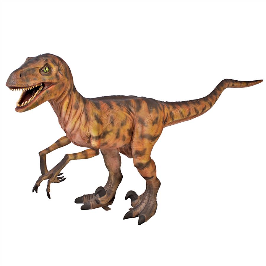 Jurassic-Sized Deinonychus Dinosaur Statue