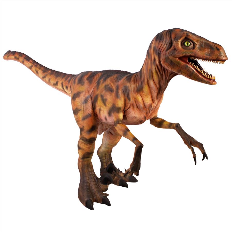 Jurassic-Sized Deinonychus Dinosaur Statue