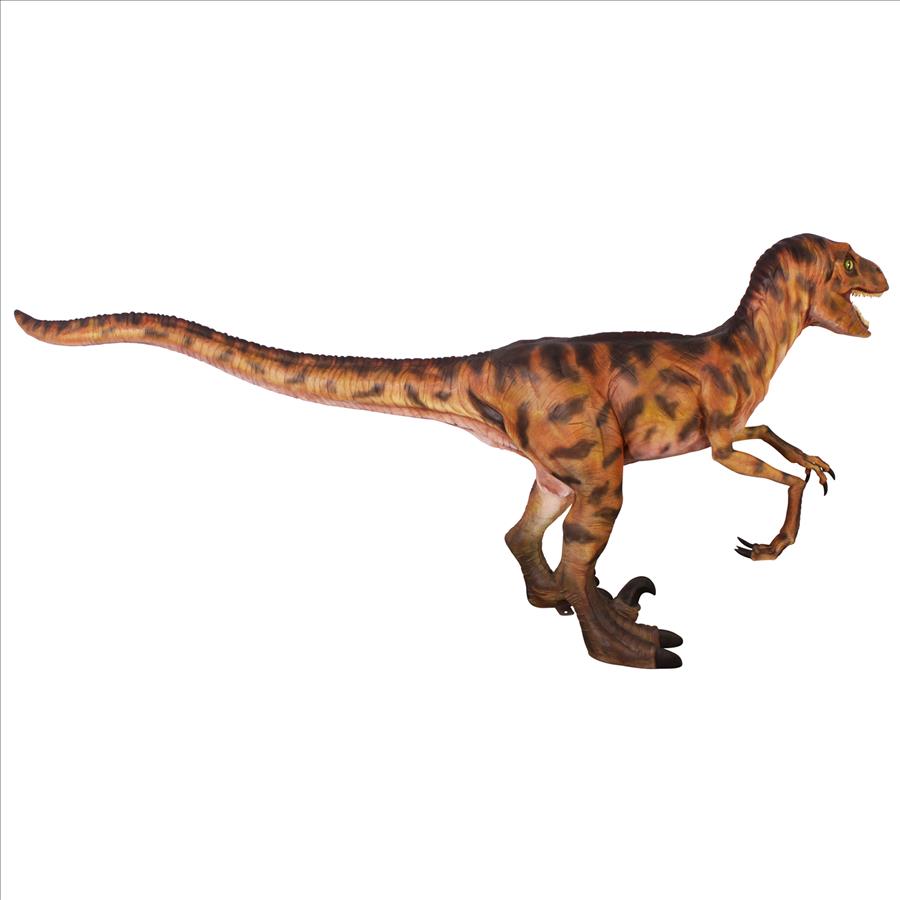 Jurassic-Sized Deinonychus Dinosaur Statue