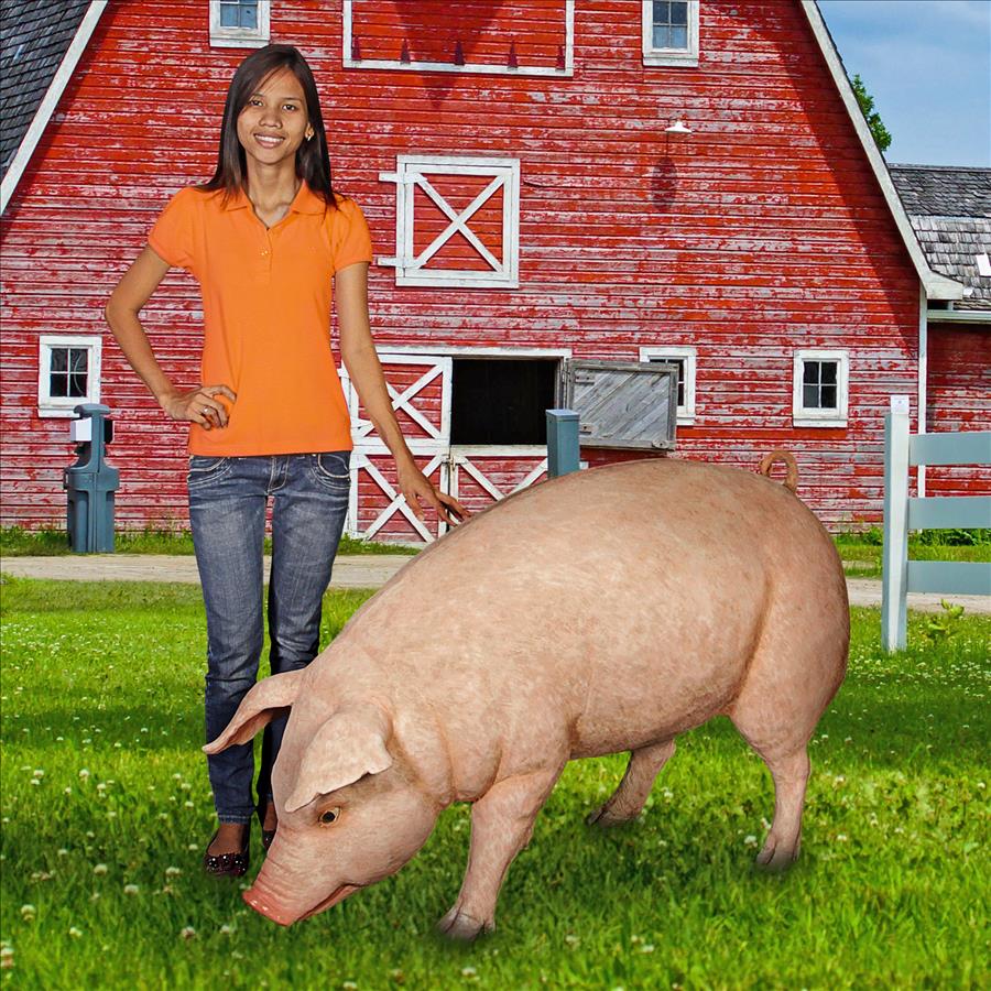 Divine Swine Life-Size Farm Pig Statue