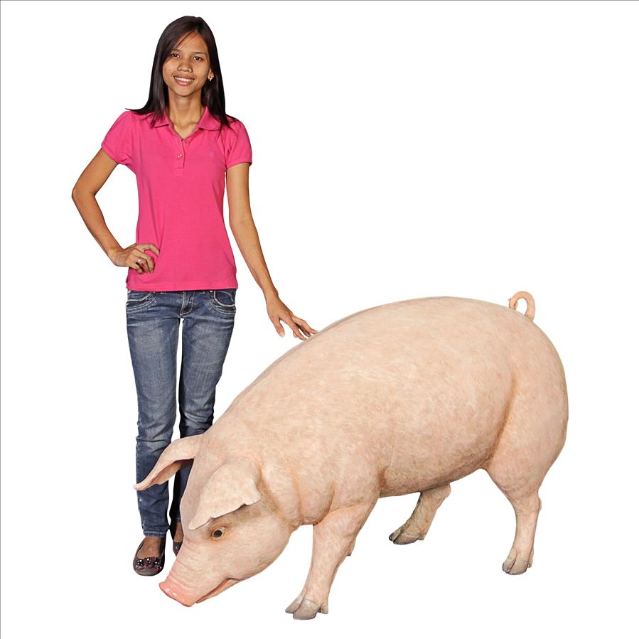 Divine Swine Life-Size Farm Pig Statue