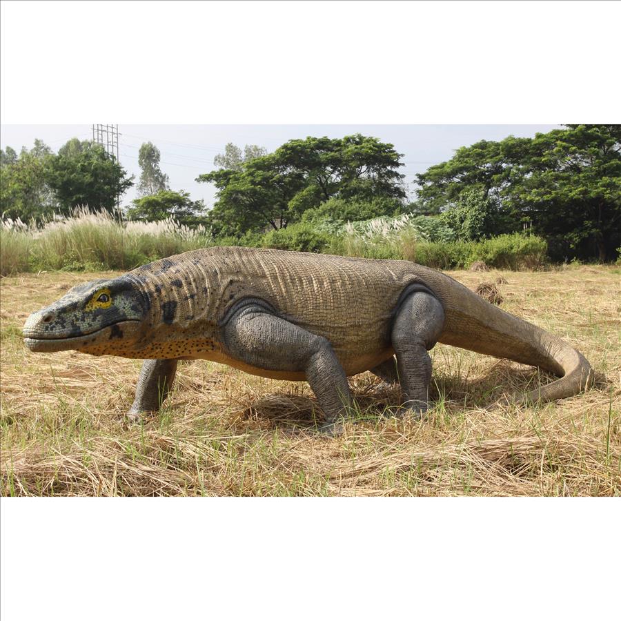 Giant Megalania Monitor Lizard Statue