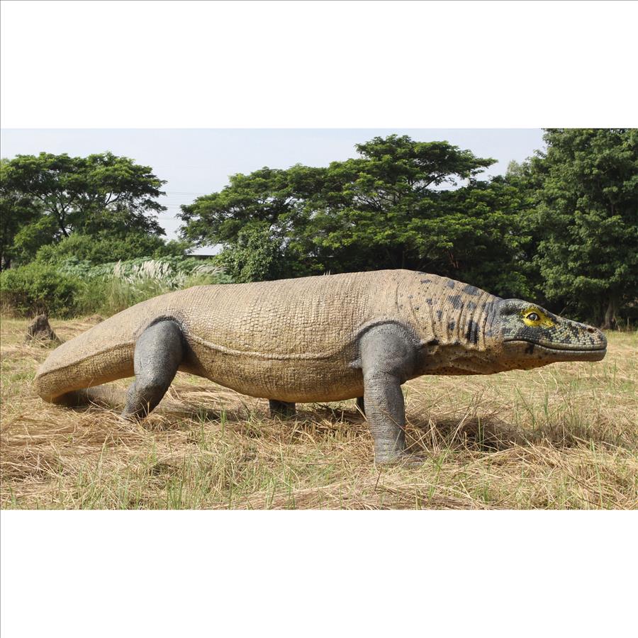 Giant Megalania Monitor Lizard Statue