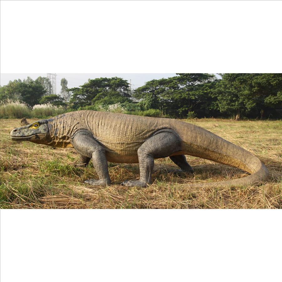 Giant Megalania Monitor Lizard Statue