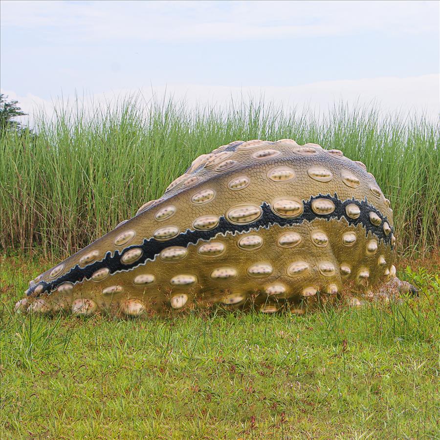 Snoozing Giant Ankylosaurus Dinosaur Statue