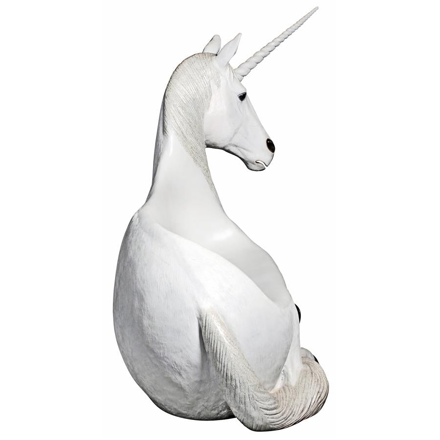 Mystical Horned Unicorn Photo Op Sculptural Bench