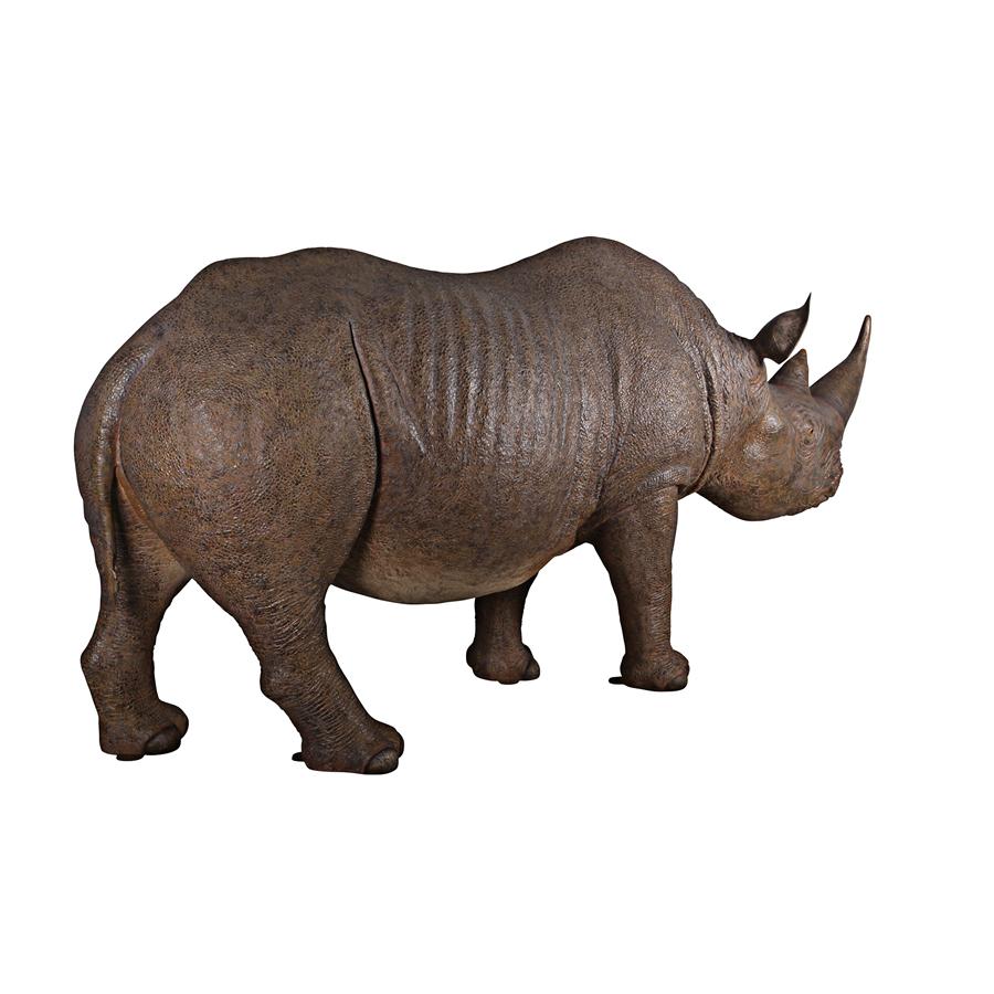 Life-Sized Rhinoceros Garden Animal Statue